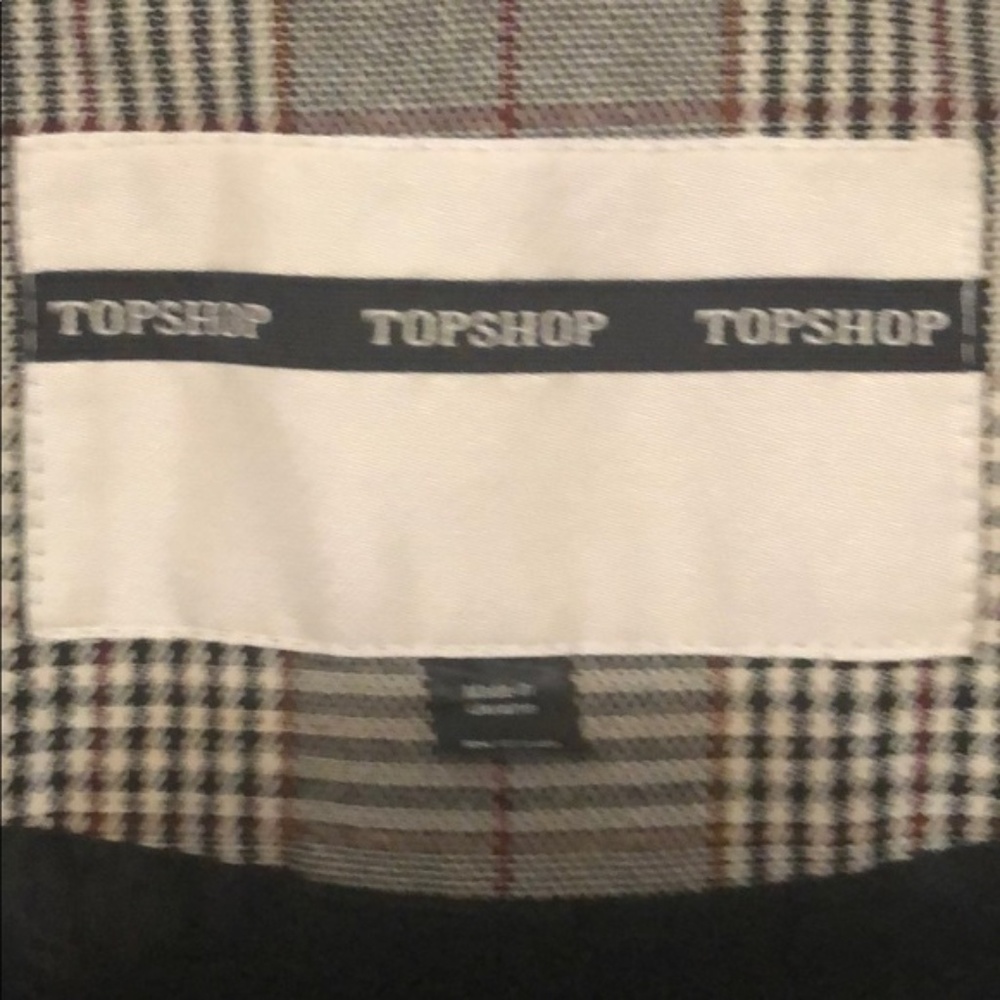 SOLD Topshop Plaid Dress Coat - Picture 6 of 11